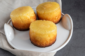 Homemade pineapple upside down cake
