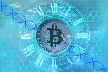 silver bitcoin, tech background, electronic payment system, charts, sale charts, up and down concept, banking, saving money