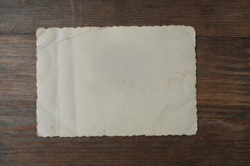 empty mock up background of old wood, set of vintage photos with blank, back side of the photo, concept family genealogy, memories, generational ties, museum historical materials