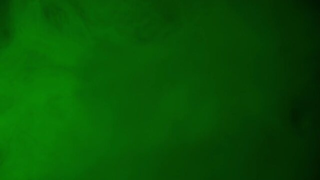 Green smoke on the black wall background intro