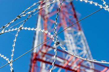 symbolizing the modern way of messaging and communication. the receiving antenna of the TV signal....