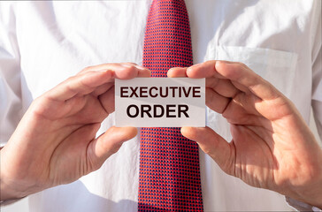 Executive order inscription. President's law and legislation