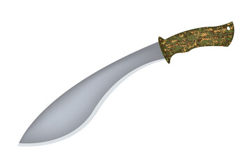 Kukri machete knife, vector illustration
