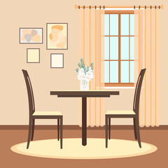 Vector illustration of a modern room.