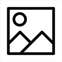 Picture, media. Single icon related to IT, Information Technology, computer, internet, online isolated on a white background EPS Vector