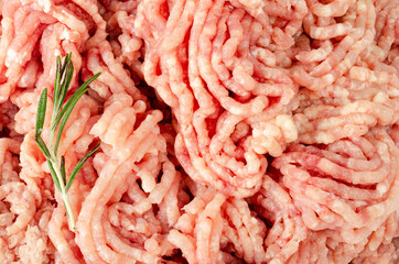 Raw fresh minced mixed meat. Studio Photo