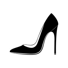 Woman shoe icon, vector illustration