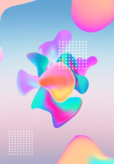 Abstract background with mesh gradient shape. Use it for print or web modern poster design. Vector illustration.