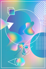 Fototapeta premium Abstract background with mesh gradient shape. Use it for print or web modern poster design. Vector illustration.