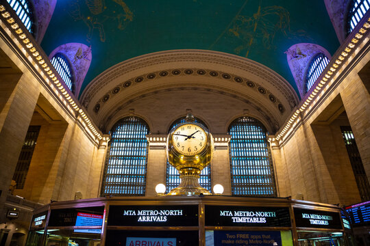 Clock in Central Station, New York