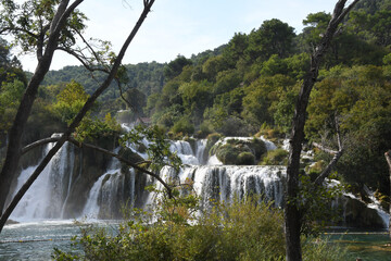 Krka National Park in Croatia. A beautiful park filled with waterfalls and lakes. 