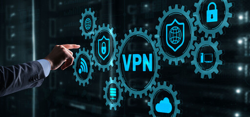 Virtual Private Network or Internet Security Concept.