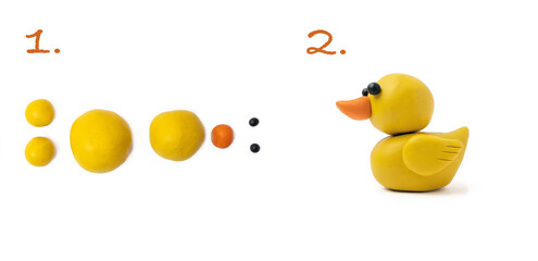  plasticine duck step instruction for kids