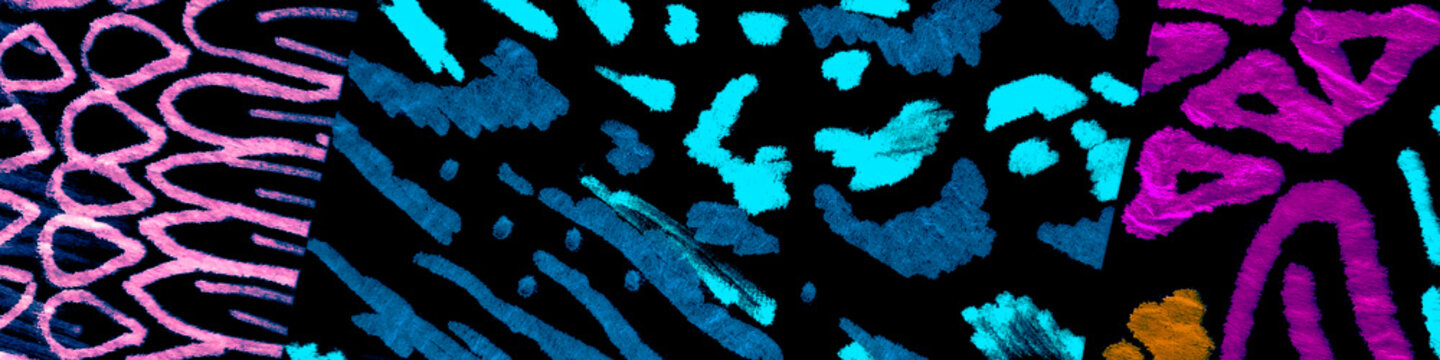 Trendy Dirty Style. Fluorescent Deep Interstellar