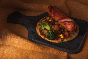 Still life- the bratwurst on the grill