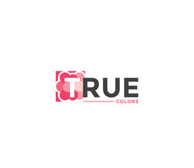 TRUE Colors Company Business Modern Name Concept