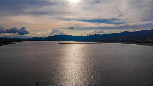 Sunset at Tomine Dam, Sesquile Guatavita Colombia