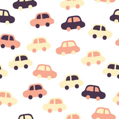 Simple car doodle repeat pattern design