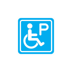 disabled parking icon, parking vector