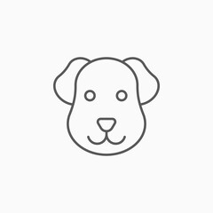 dog icon, puppy vector, animal illustration
