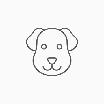 dog icon, puppy vector, animal illustration