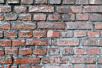 Horizontal brick wall texture