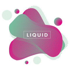 Trendy gradient liquid banner template