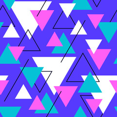 Abstract colorful seamless pattern. Geometric background. Mockup. Vector.