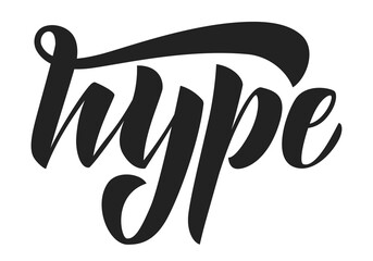 word Hype in lettering style