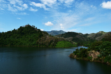 Fototapeta na wymiar scenery of the reservoir and Bang Lang Dam/Bannang Sata/Yala/Thailand