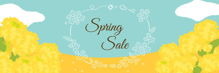 SpringSale POP　菜の花畑