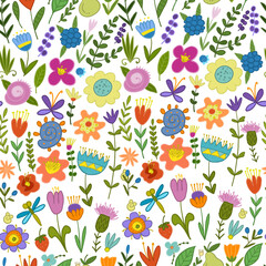 Magic Garden Background. Seamless Pattern for your design