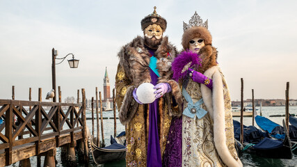 Naklejka premium Mask in carnival of Venice