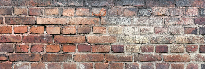Horizontal brick wall texture