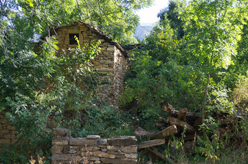Escuain town, an old village, located in Hueca, Aragon, Spain.