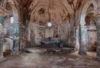 Interior of the abandoned church