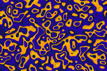 Layered paper cut out pattern in blue and yellow tones of 2020 and 2021. Abstract background illustration with multi layer dimension