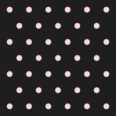 Valentines day pattern polka dots. Template background in pink and black polka dots . Seamless fabric texture. Vector illustration