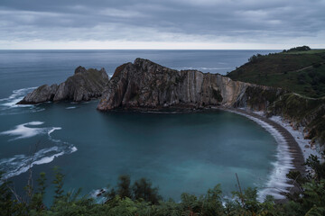 Obraz premium Asturian beach with blue tones