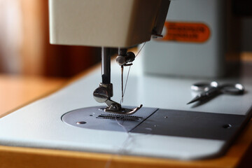 sewing machine needle close up