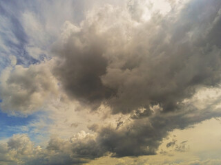 Fototapeta premium Blue cloudy sky. Abstract nature background.