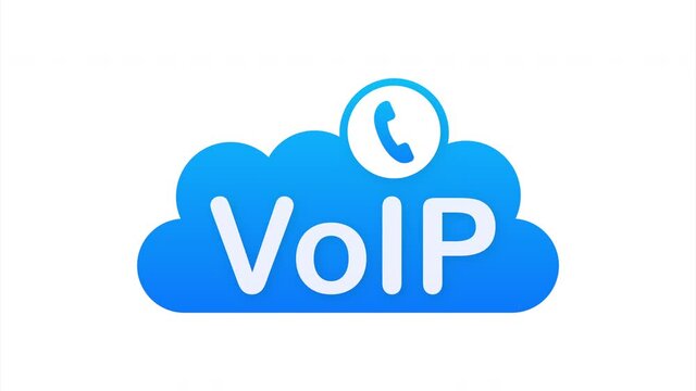 VoIP technology, voice over IP. Internet calling banner. illustration.