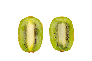 Sliced kiwi, sweet juicy green flesh. Studio Photo