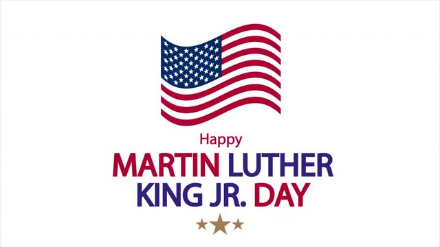 Martin Luther King Day poster, art video illustration.