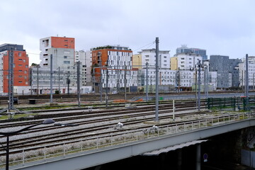 The architecture of Paris. A view on parisian buildings january 2021.