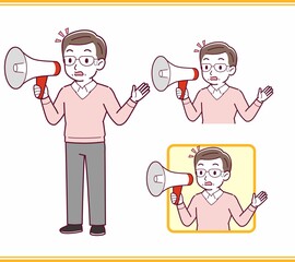  Elderly man in red sweater