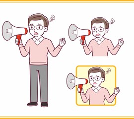  Elderly man in red sweater