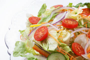 野菜サラダ　朝食　ヘルシー