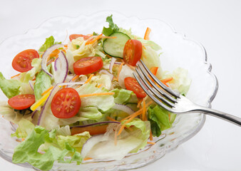 野菜サラダ　朝食　ヘルシー