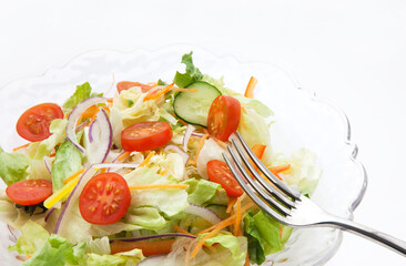 野菜サラダ　朝食　ヘルシー